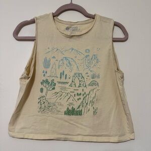 Parks Project Icon National Park Cream Graphic Cropped Tank Top